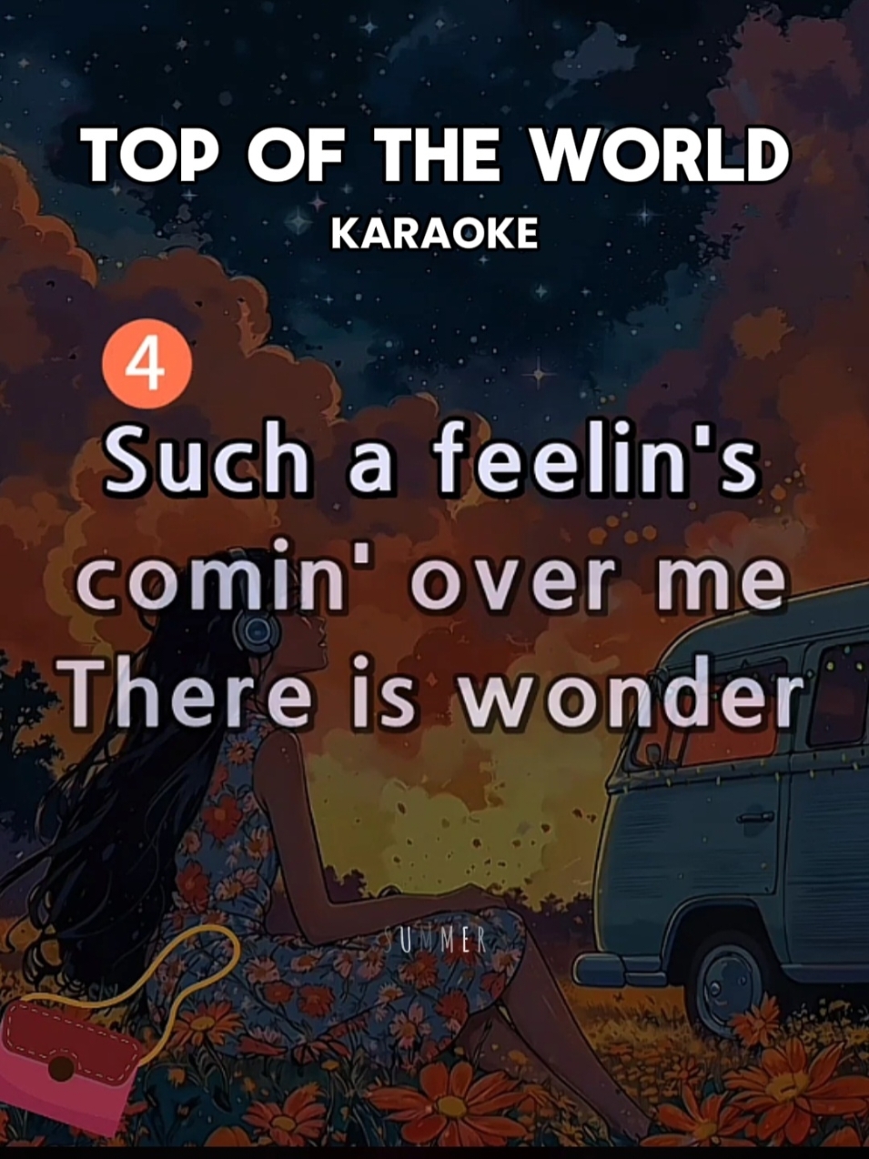 Top Of The World @sam_sky85 Karaoke Song with Lyrics #karaoke #karaoketiktok #karaokechallenge #duet #kantahan #lyrics #videoke #foryou #pinoytiktok 