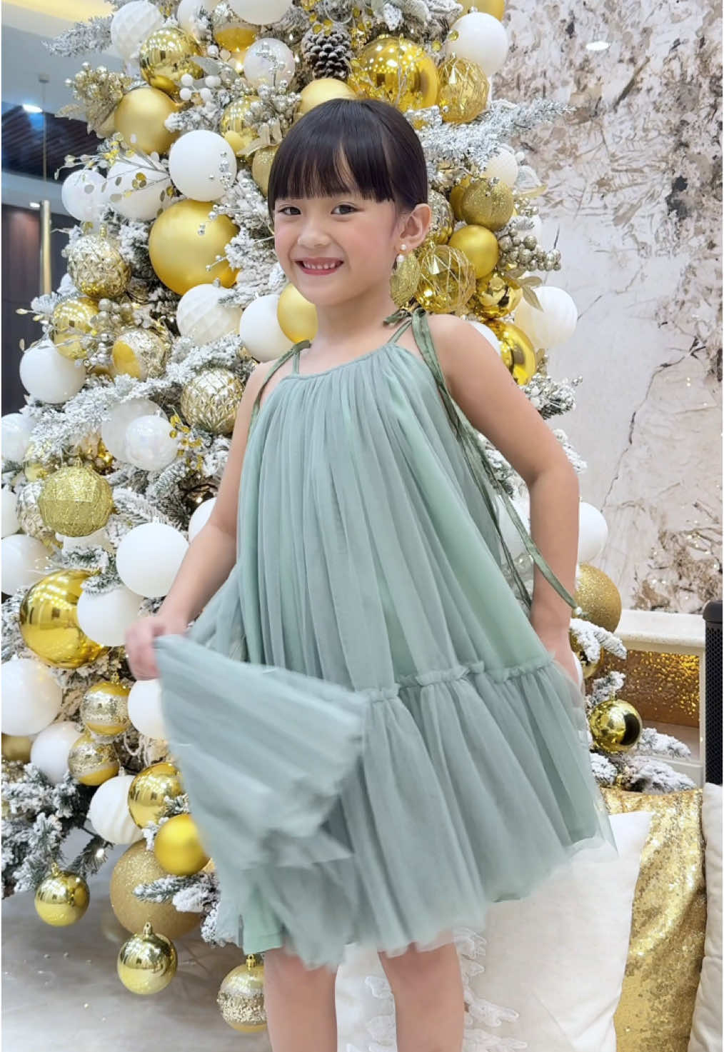 Thalia Tulle Dress in sage green!  🍀🎄 #cianalucille #cianalucilleph 