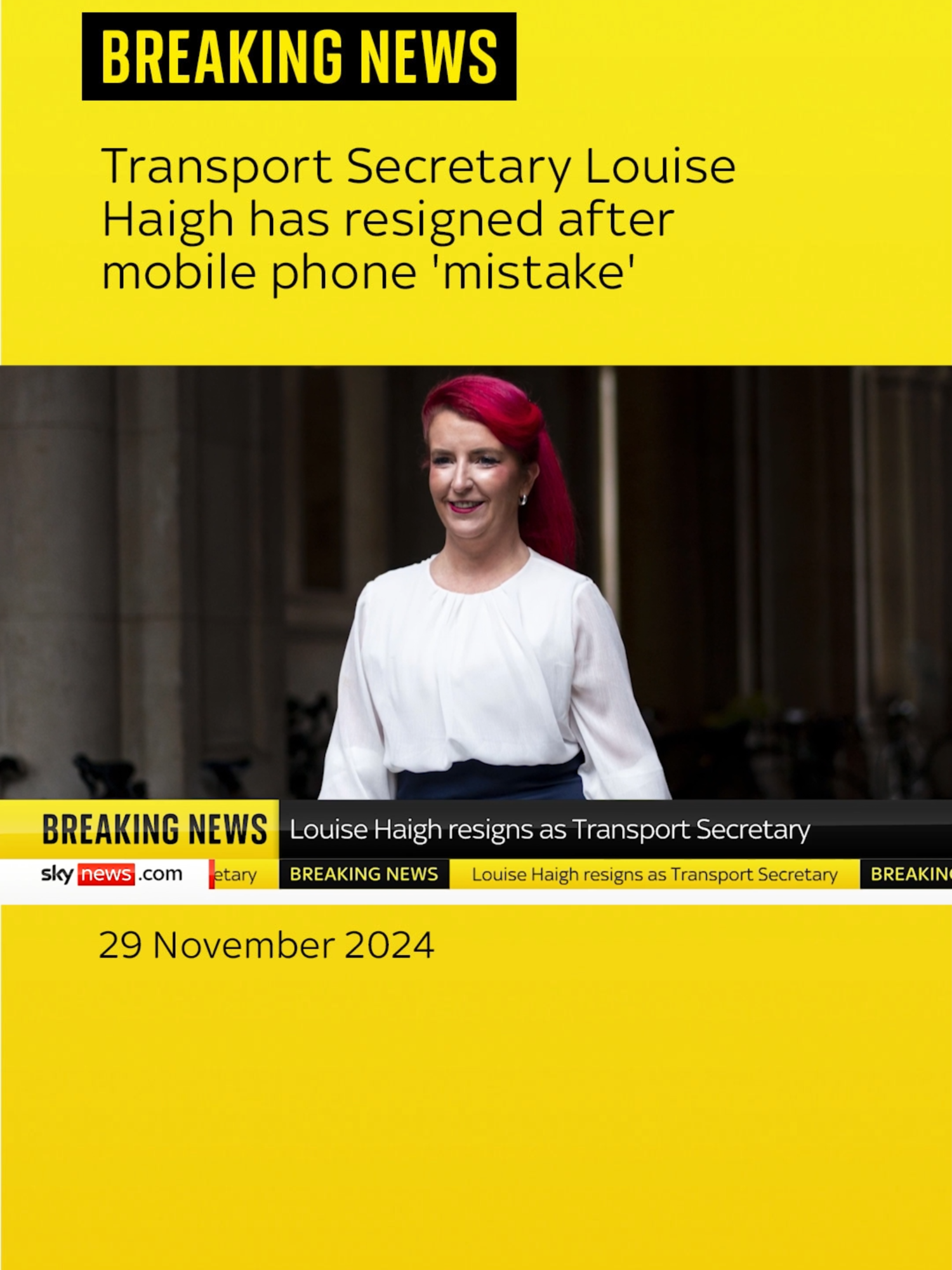 #Transport Secretary #LouiseHaigh has #resigned #fyp