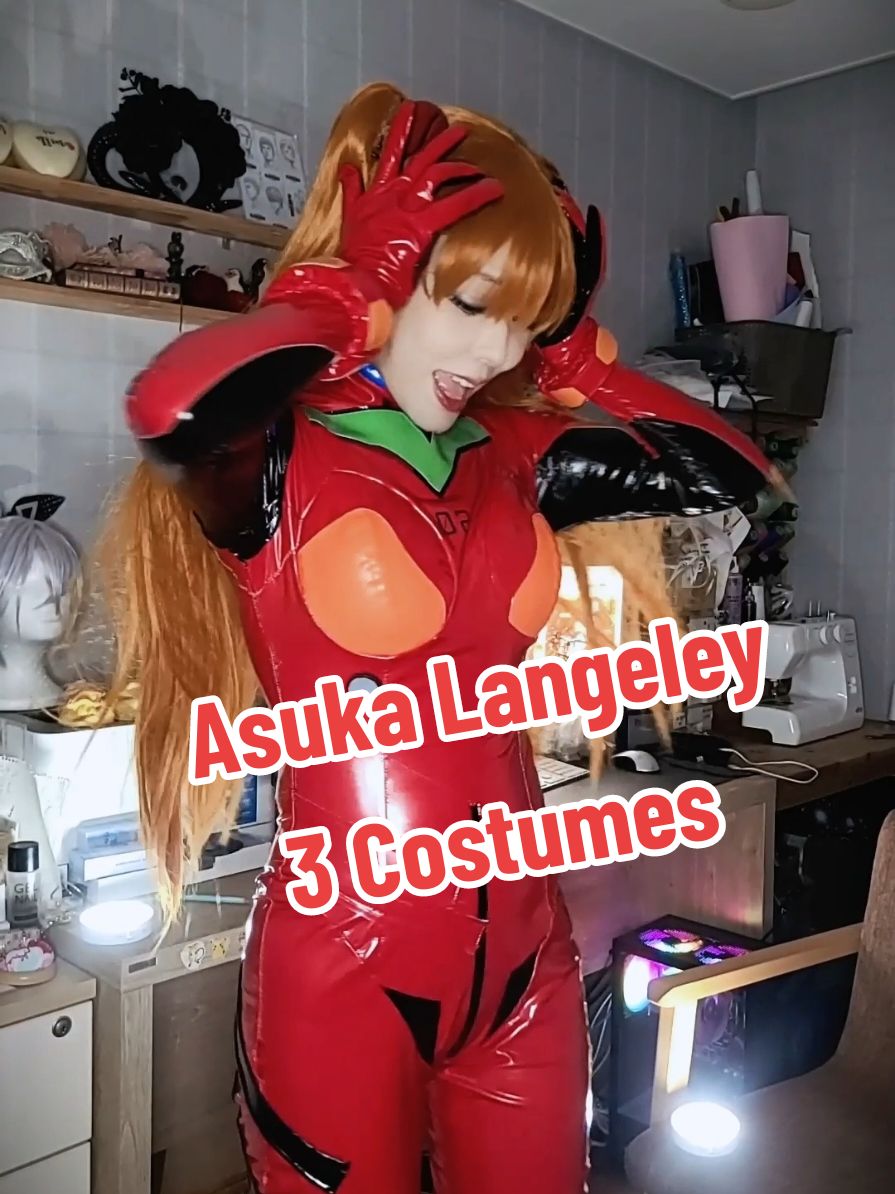 저 이 챌린지 좋아하는 듯. 아스카 메인복장 3콤보! #asukalangleycosplay #microwavechallenge #아스카랑그레이 