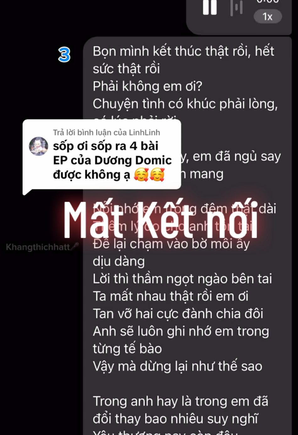 Trả lời @LinhLinh Mất kết nối - Dương Domic #Music #Amnhac #Lyrics #karaoke #Hat #Rap #Beat #Matketnoi #Duongdomic #Anhtraisayhi #EP #Dulieuquy #khangthichhatt 