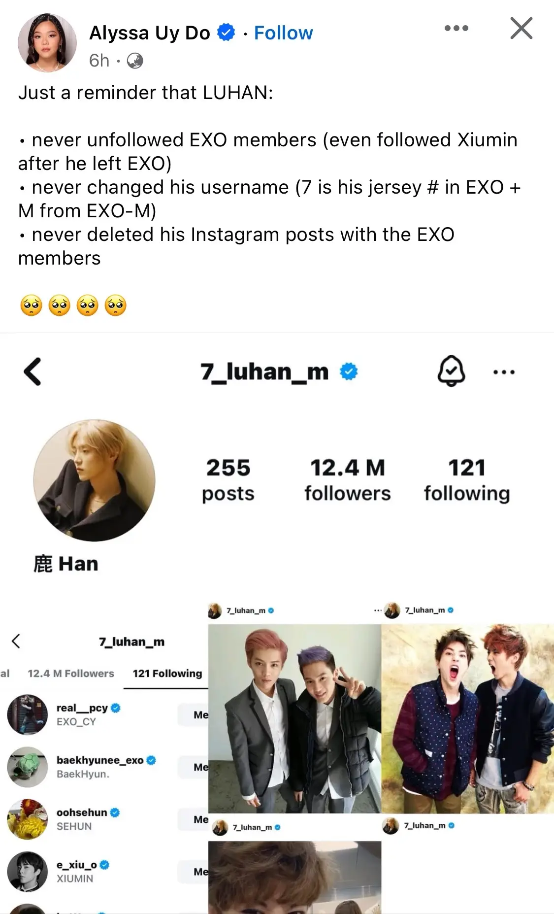 Congratulations i’m crying. Luhan is my first bias in EXO. Aku stand EXO sejak MAMA era waktu member masih selusin 😭 #exo #luhan #firstsnow 