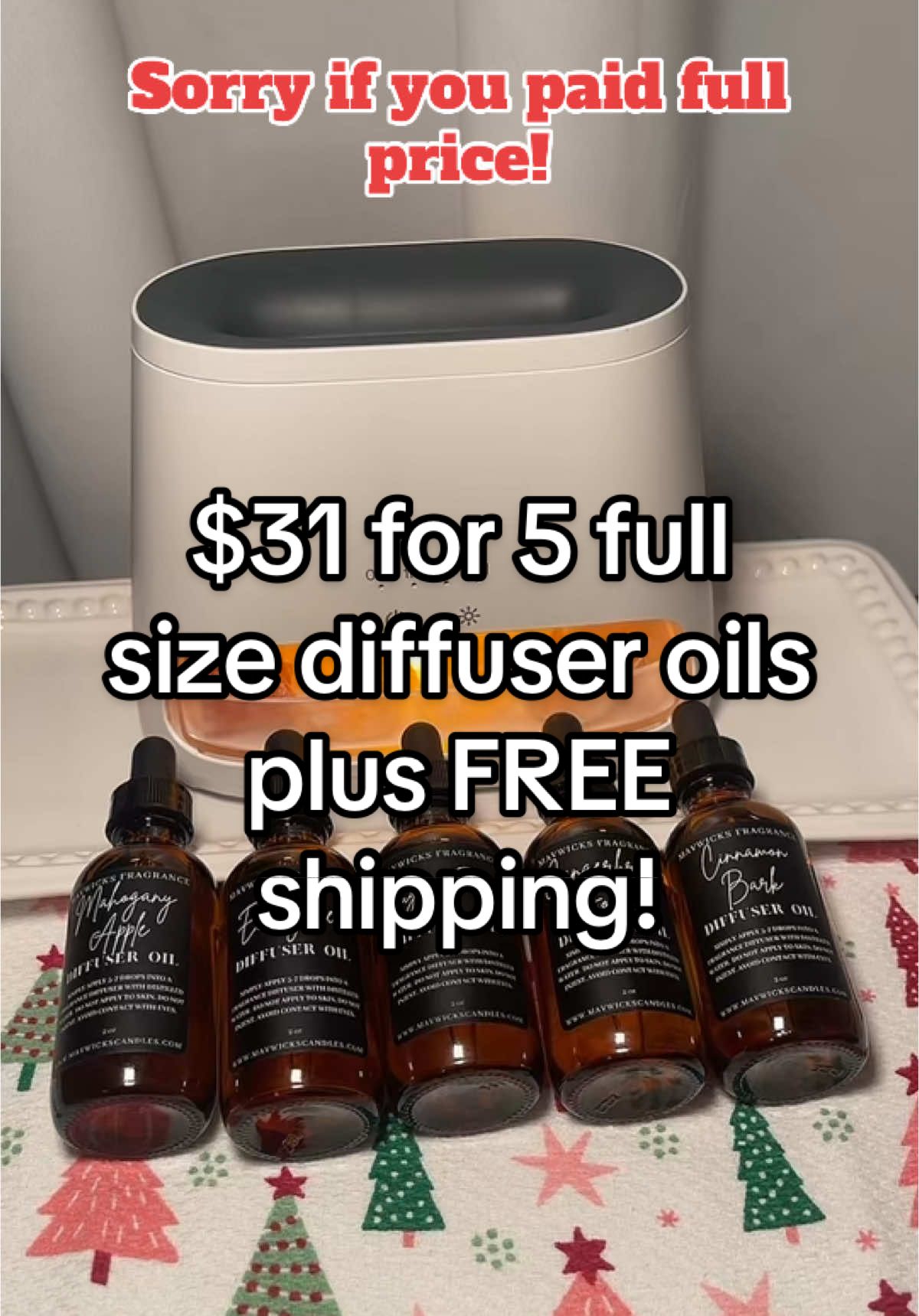 The perfect combo to relax and unwind at the end of the night. I’ve used this diffuser and the oils every single night! @Mavwicks Fragrances LLC @Salking. #holidayscents #giftideas #giftguide #tiktokshopblackfriday #tiktokshopcybermonday #ttsdelight #essentialoil #diffuser 