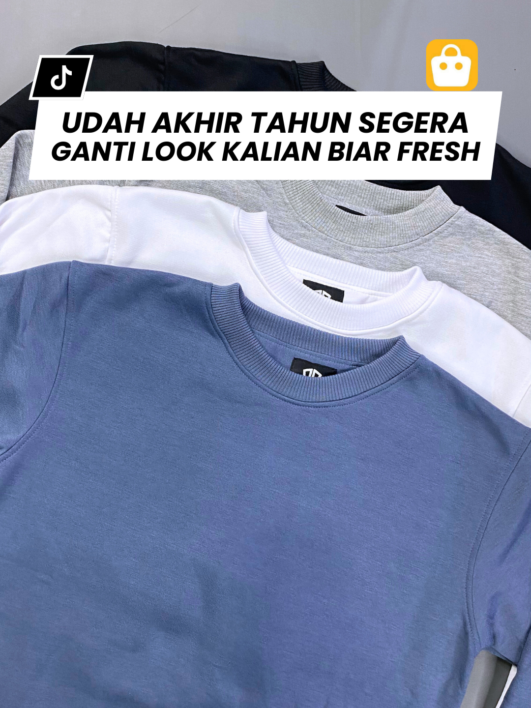 AKHIR TAHUN GANTI LOOK PAKE CREWNECK INI! #deziroseofficial #crewneck #outfit #OOTD #premium #detail #promoguncang1212