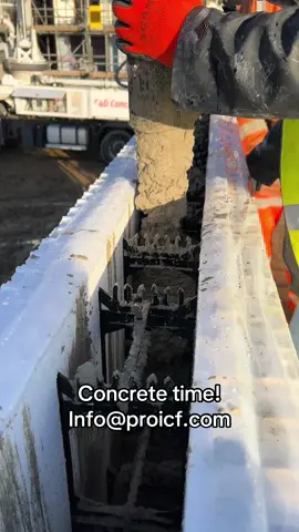 Concrete time! Pouring Amvic ICF forms #amvicwales #amvicengland #icf #insulatedconcreteforms #concrete 