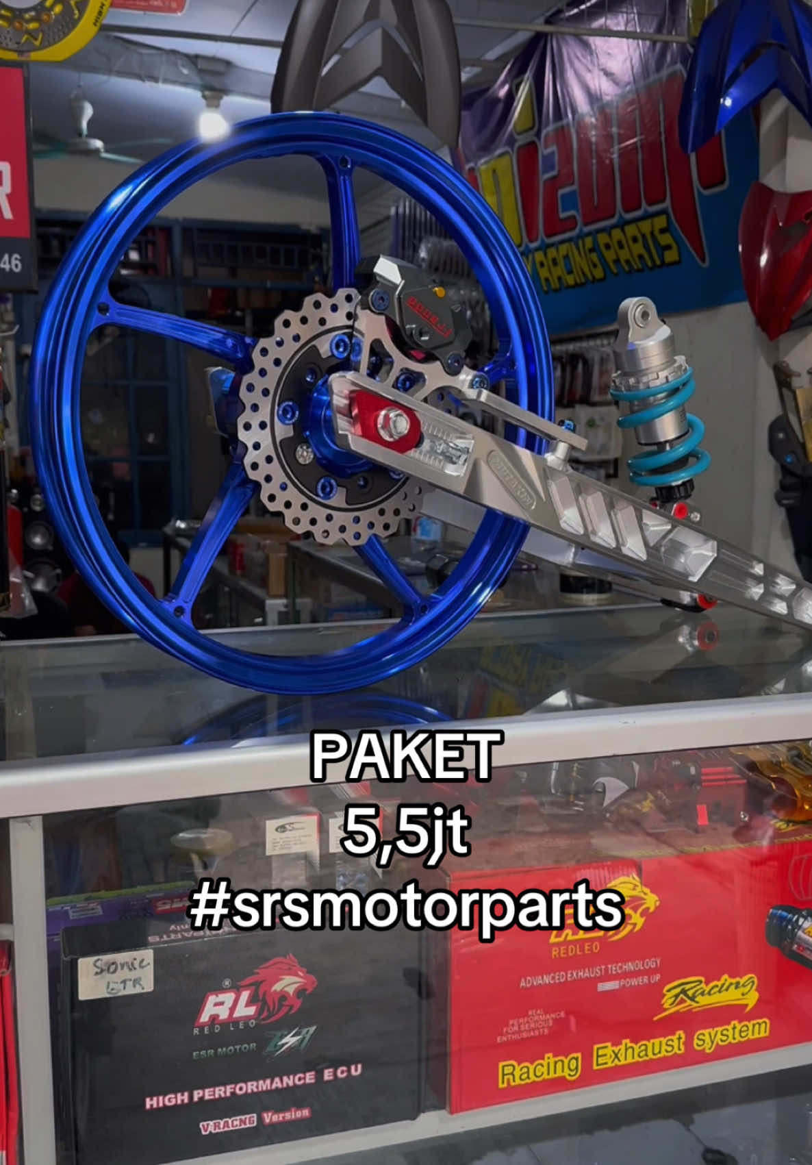 Isi Swing Arm Kutakin 3inc, Velg cnc Mutakin Oz515, disc Mutakin Floating, Sok tinggi 208, Napgear Cnc enkei, Paket Pengereman, silahkan DM for Order #mutakin #srsracingperformance #srsmotorparts #mxking #fyp 