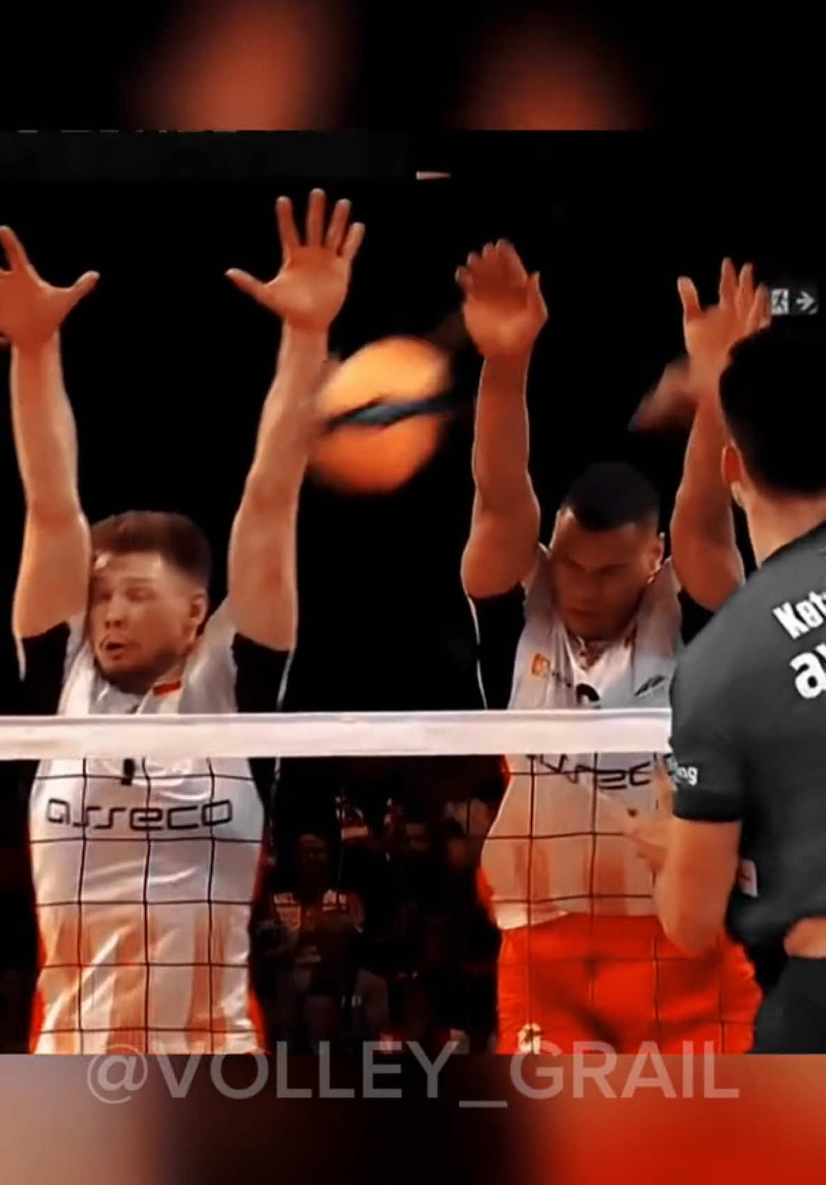 Double chest block  #volleygrail #volleyballhighlights #volleyballworld #volleyball #volleyballplayers #volleyballteam #volleyballbestmoments 