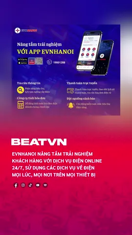 Mọi thủ tục đều trong tầm tay! Quá tiện lợi và nhanh gọn anh em ơi #beatvn#bnetwork#beatoflife #appevnhanoi #evnhanoi #dichvudienonline