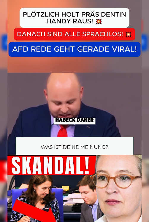 PLÖTZLICH HOLT PRÄSIDENTIN HANDY RAUS! 💥 DANACH SIND ALLE SPRACHLOS! 💥 AFD REDE GEHT GERADE VIRAL! - Teil 1 #afd #afdbundestag #politikaktuell #scholzrücktritt #ampelneuwahlen #baerbockrücktritt 