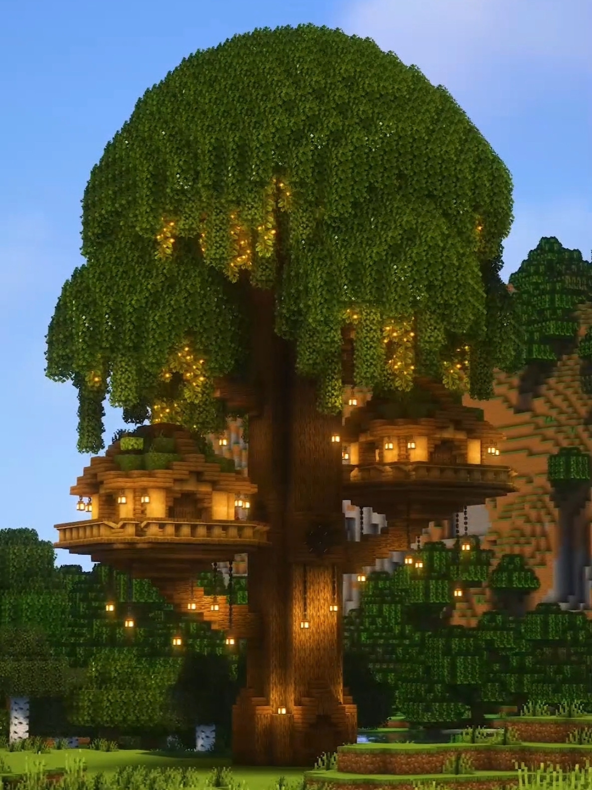 Minecraft Duo Tree House 🌲 ft.@Kruoton #Minecraft #minecrafttutorial #minecraftbuilding 