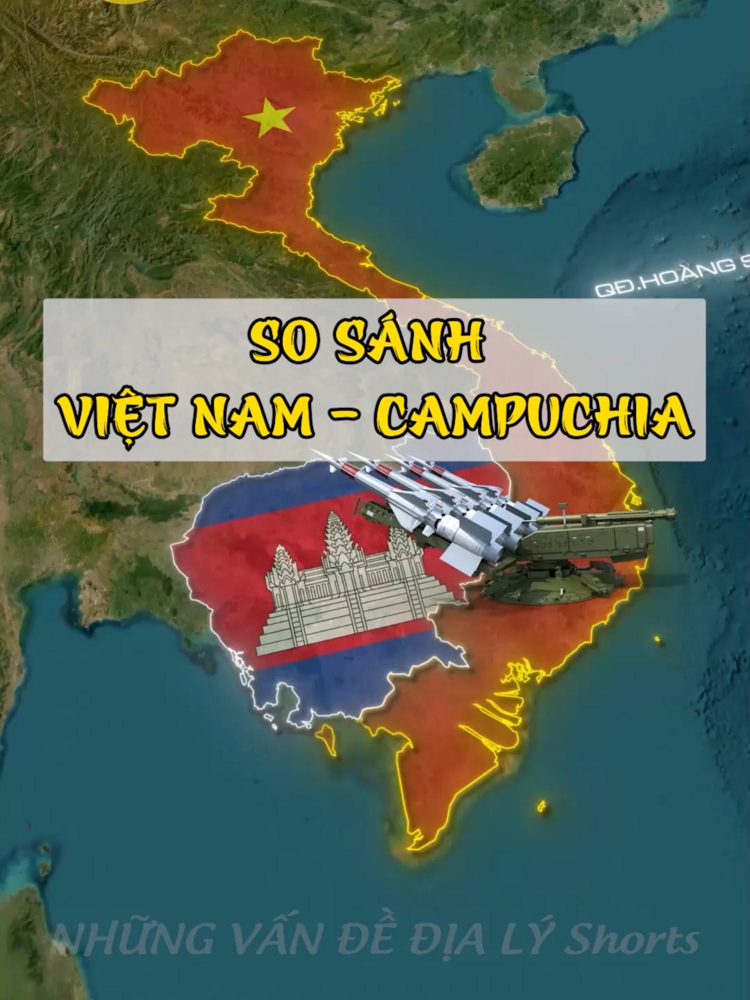 So sánh Việt Nam và Campuchia #xuhuongtiktok #bando #dialy #map #khampha