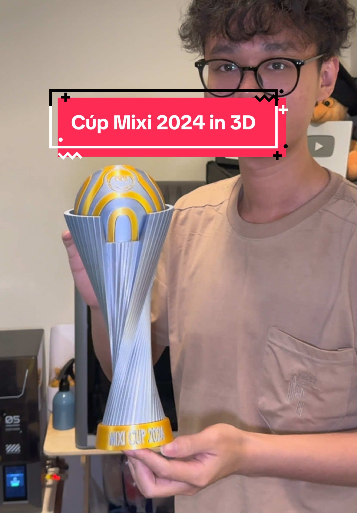 Mixi Cup in 3D #in3d #3d #3dprint #3dprinting #3dprinted #fyp #xuhuong #trending #j4f #long3dprinting 