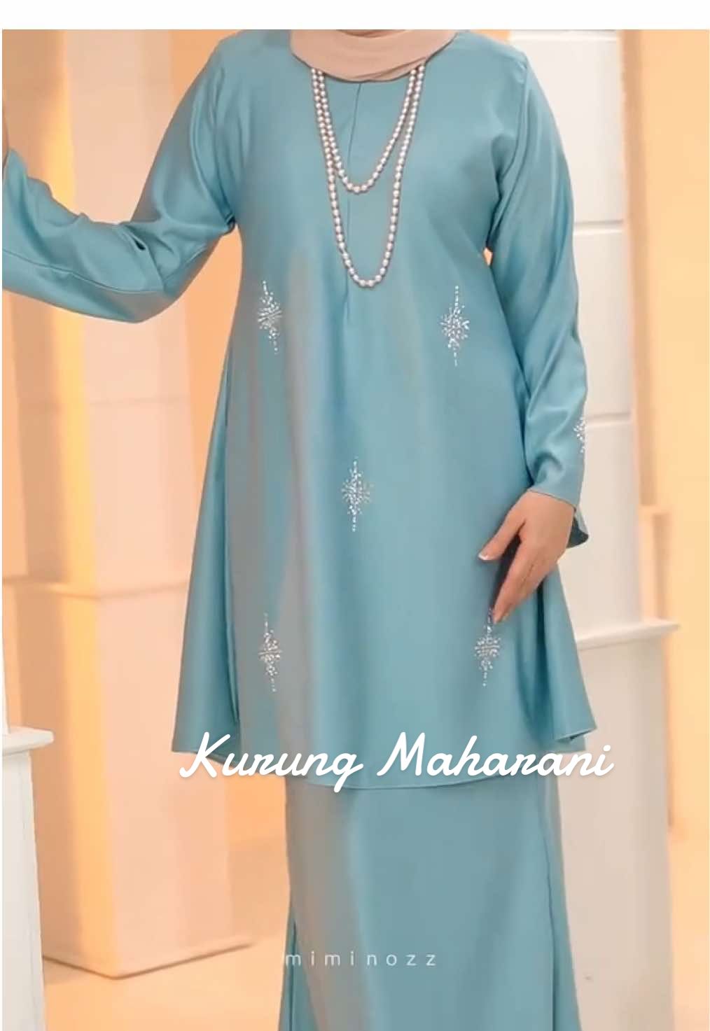 Kurung riau Maharani code ash blue 🩵✨ #kurungriau #bajukurung #kurungcantik #kurungplain 