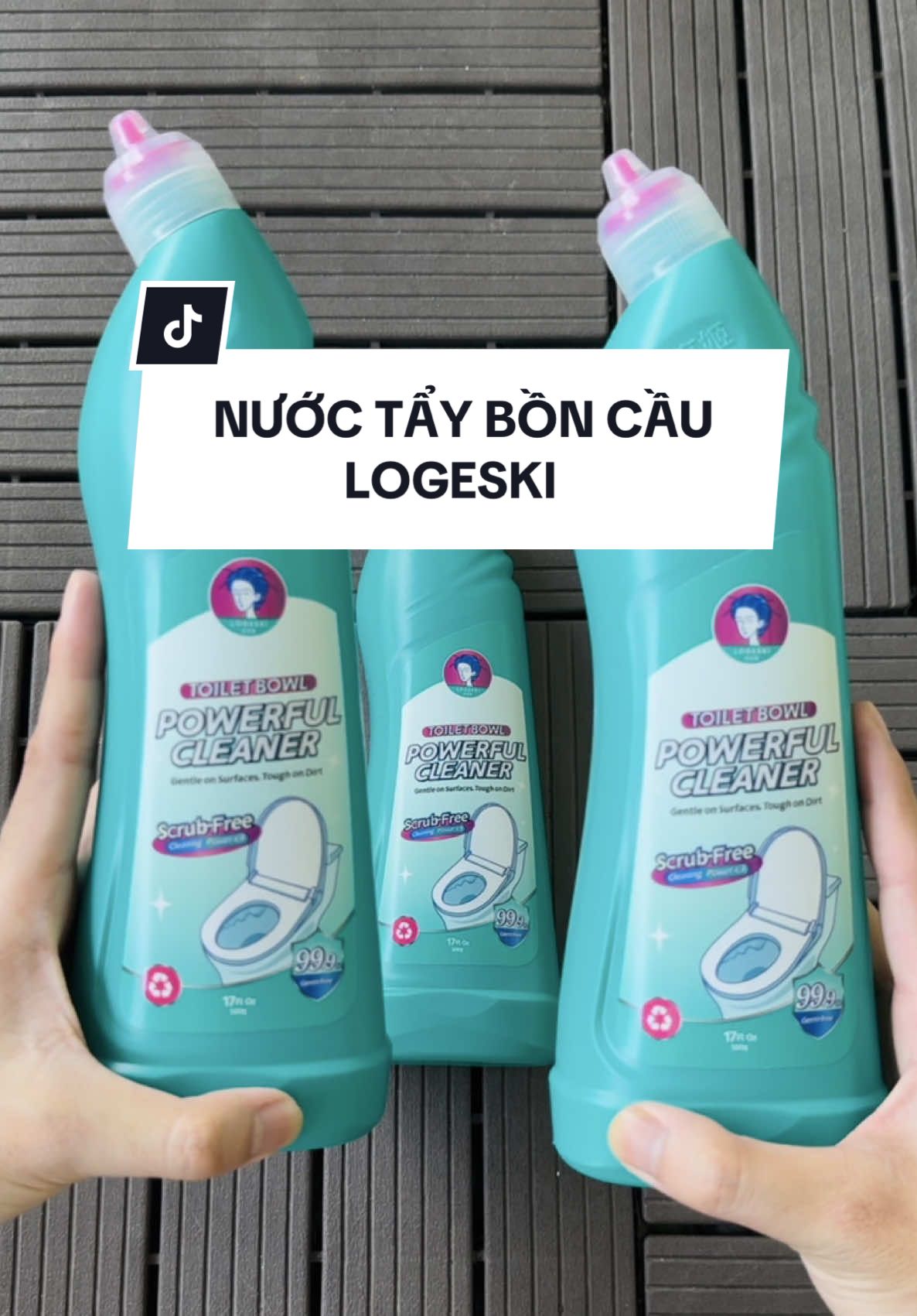 Nước tẩy rửa bồn cầu không cần phải chà #nuoctayboncau #logeski #hungtoigian