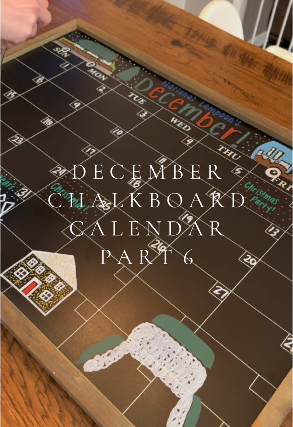 #decemberchalkboardcalendar #chalkboardcalendar #chalkmarkers #chalkboardmarkers #christmaschalkboardcalendar 