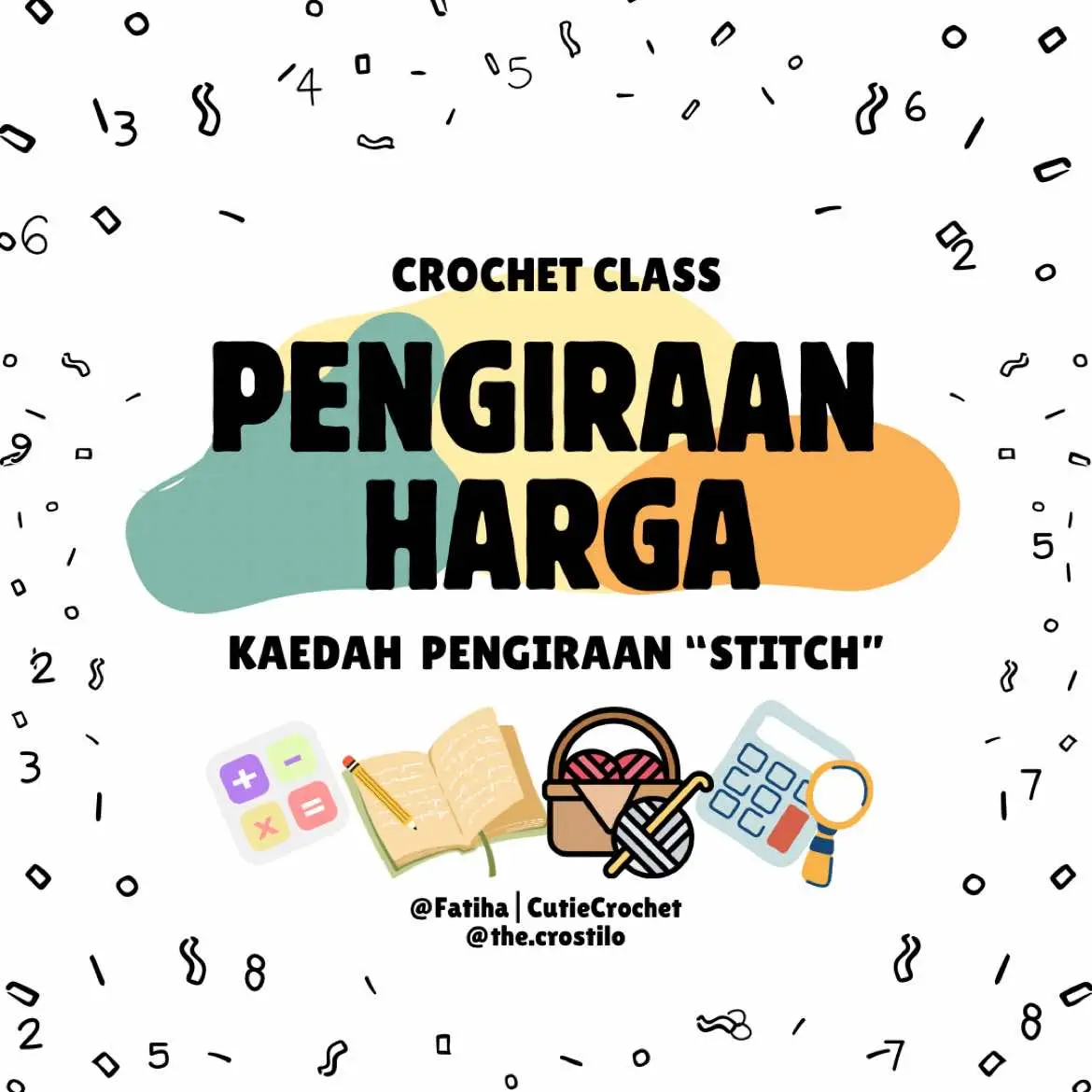 Bismillahh Confused nak letak harga berapa? Tak tau nak letak harga barangan kait berapa? Risau harga murah sgt? Risau harga mahal sgt? Jom join kelas pengiraan harga yang akan dibimbing 100% oleh saya dan idea dari @The.Crostilo  Masuk dengan harga promo sekarang,  BOLEH DM SAYA JIKA BERMINAT #pricecrochet #crochetclass #crochetersoftiktok #crocheter 