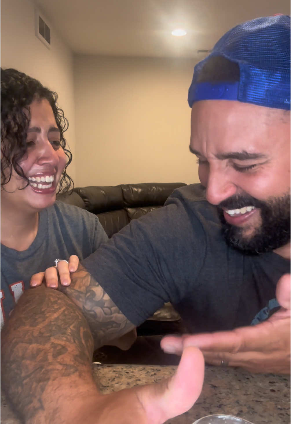 This one crept up on us🤣 #trishandrick #jokeswithtrishandrick #ihaveajoke #whyyy #becaaauuussse #funny #laugh #marriedlife #husbandwife #couplegoals #keepsmiling 