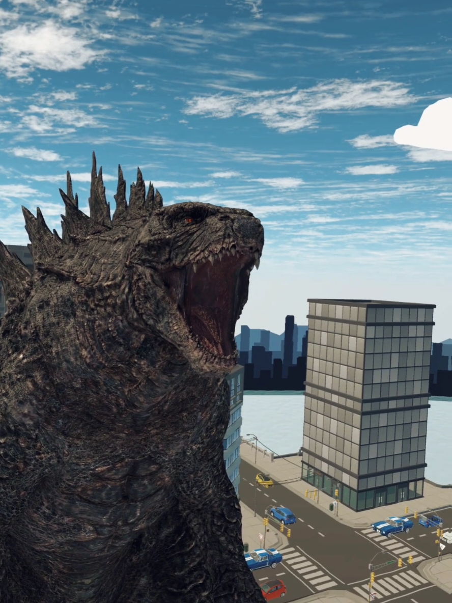 Fully destructible world with avatar scaling? Yes. #godzilla #godzillavskongroar #vrchat #fbt #fyp #fakebody #vrgame #lizard 