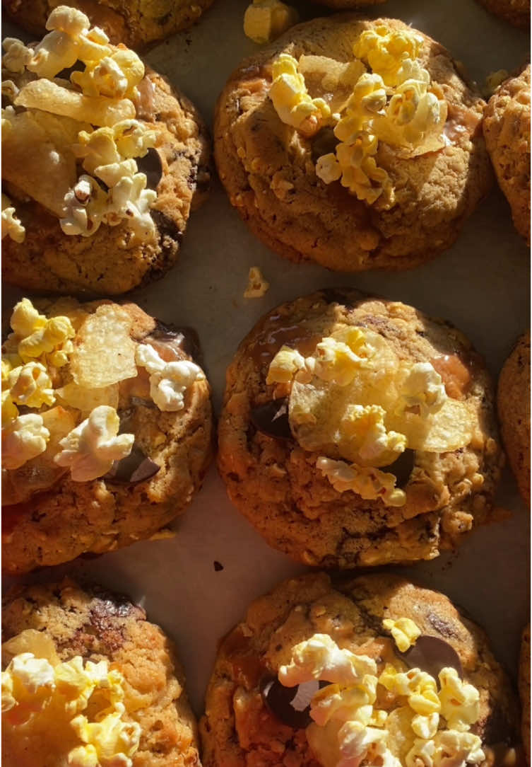 🍿✨Galletas de palomitas, papas y caramelo 🍿✨Vayan y visiten el desayunador Fiori y prueben mis galletas :)!  #pastry #Recipe #cookies #inspo #Vlog #dessert #adayinmylife 