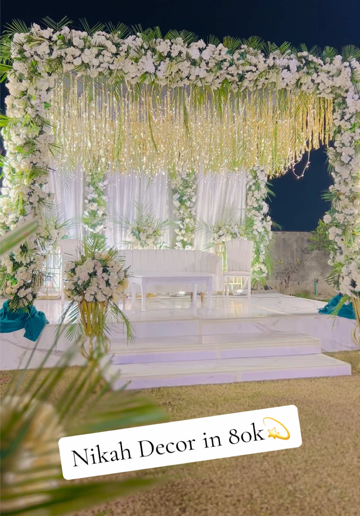 Luxury Nikah Decor in Reasonable Price💕..For Booking Call us at:0337-0408121 #jdevents #shaadiseason #wedding #bookyoureventwithus #weddingseason #weddingtiktok #decor #booking #weddingseason #luxurydecor 