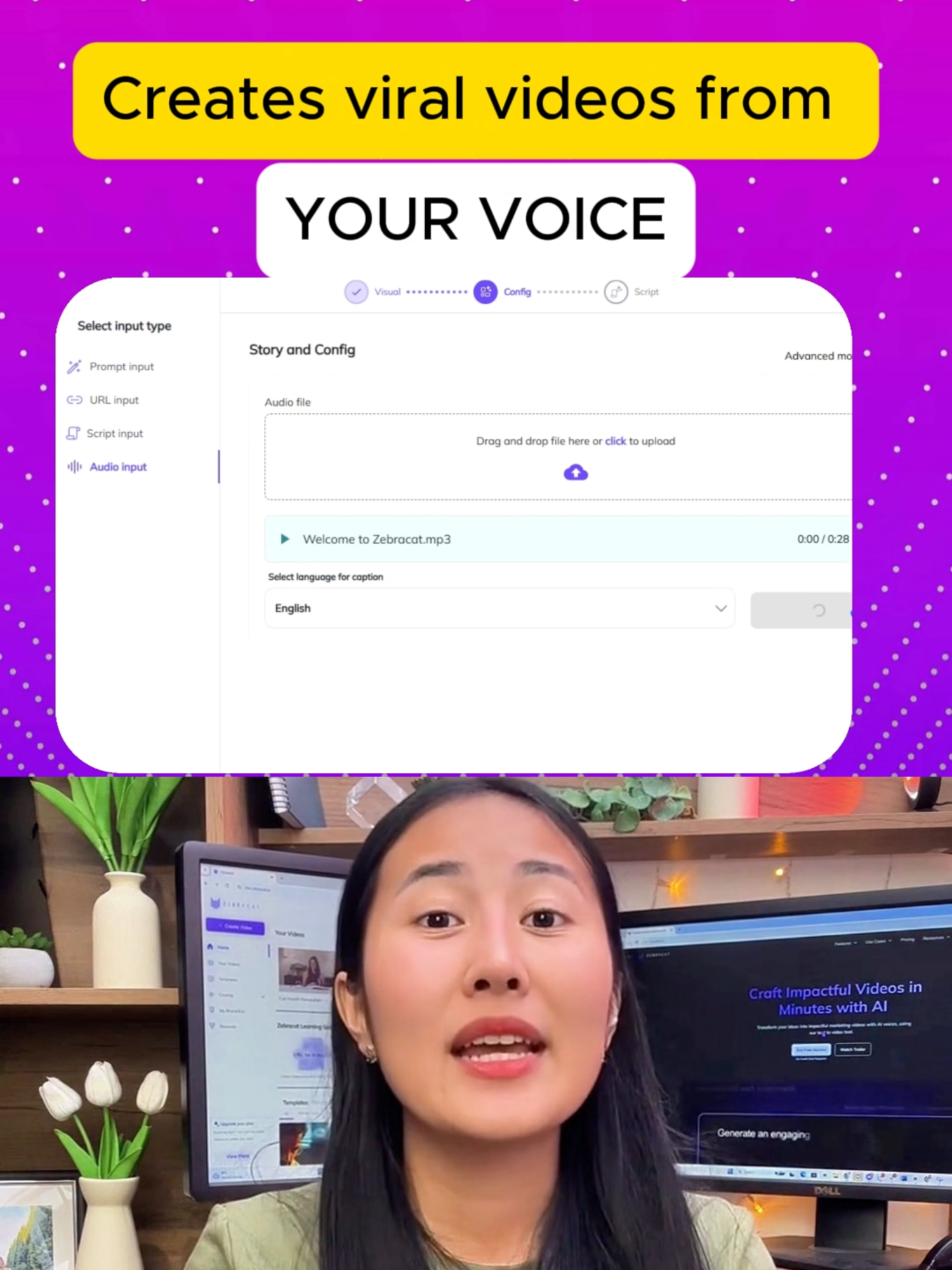 Create a full-fledged video just from your voice with this powerful AI tool.  🎥 With Zebracat AI, you can easily create scroll-stopping content without the overwhelm. This AI-powered tool helps you plan, produce, and optimize your videos for social media success. Imagine spending less time brainstorming and more time building your audience and earning online. 💡 Zebracat AI makes creating feel effortless—because your creativity deserves to shine, not struggle. Try it today!  #aitools  #aitool   #zebracat  #zebracatai  #ai  #ideas  #content  #contentcreators