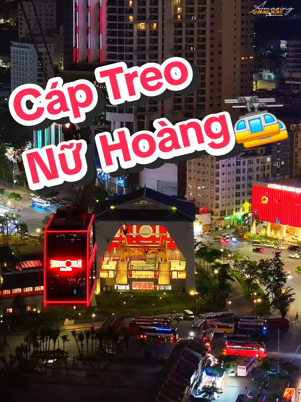 CÁP TREO NỮ HOÀNG HẠ LONG❤️🚡 #QuangNinhAMAZING  #MuaThu #HaLong #HonGai #City #Autumn #LoveCity #Night #BaiChay #QuangNinh #CapTreoNuHoang #Sunworld #Sunset #BenPhaCu 