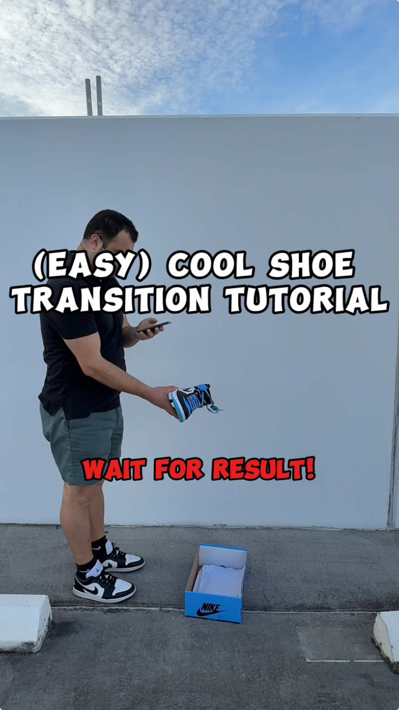 EASY But Cool Shoe Transition Tutorial! Wait 4 Results… . . . #sneakerhead #sneakers #fyp #foryoupage #transition #tutorial #transitiontutorial #shoes #shorts