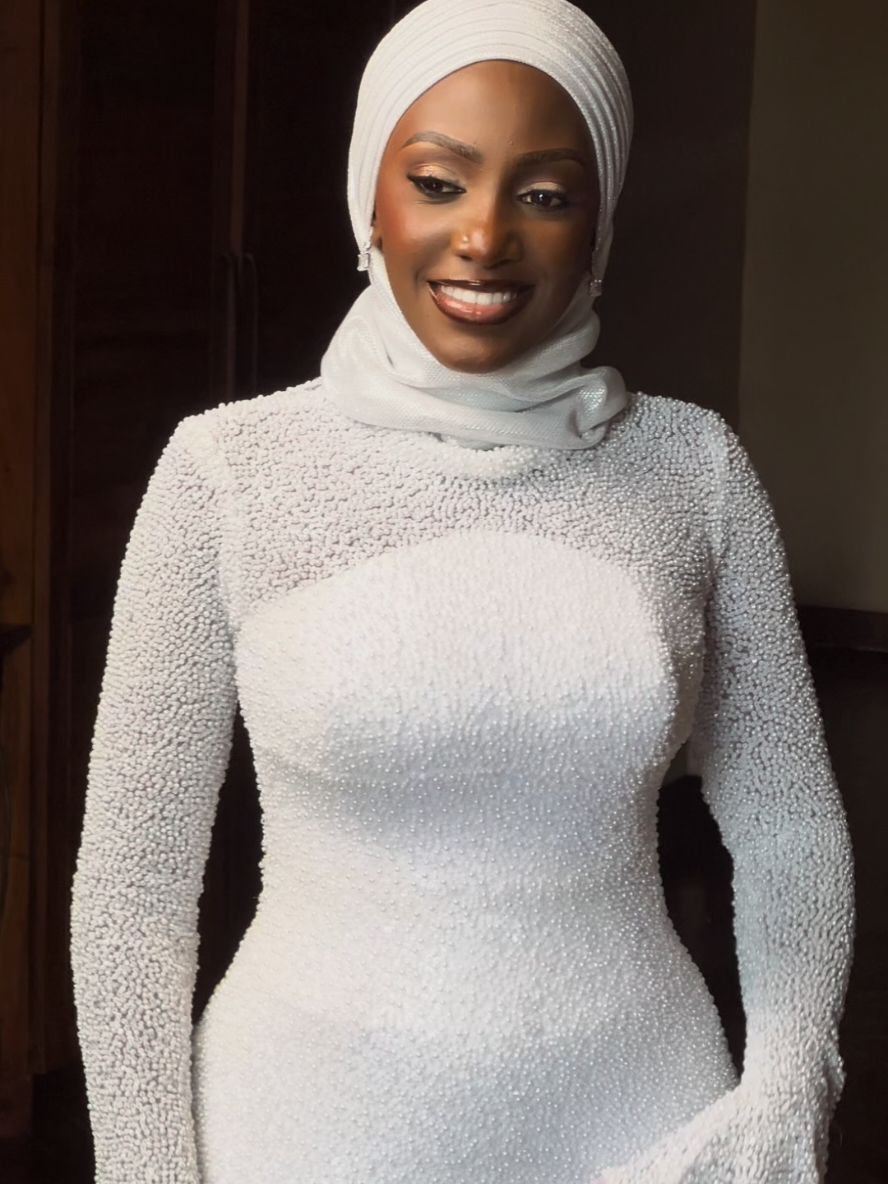 First phase of my beautiful wedding dress MUA @mariamkasiita1  . . . . . . #weddingdress #nikkah #ugandatiktok #bride #muslimah #ugandanfashiondesigner #aseobi #nigerianfashion #extrabride #africanfashion #africanbride #receptiondress #gowns #allkeesha  #pearls @She's Lvng'It Couture! @Beautysbombshells 