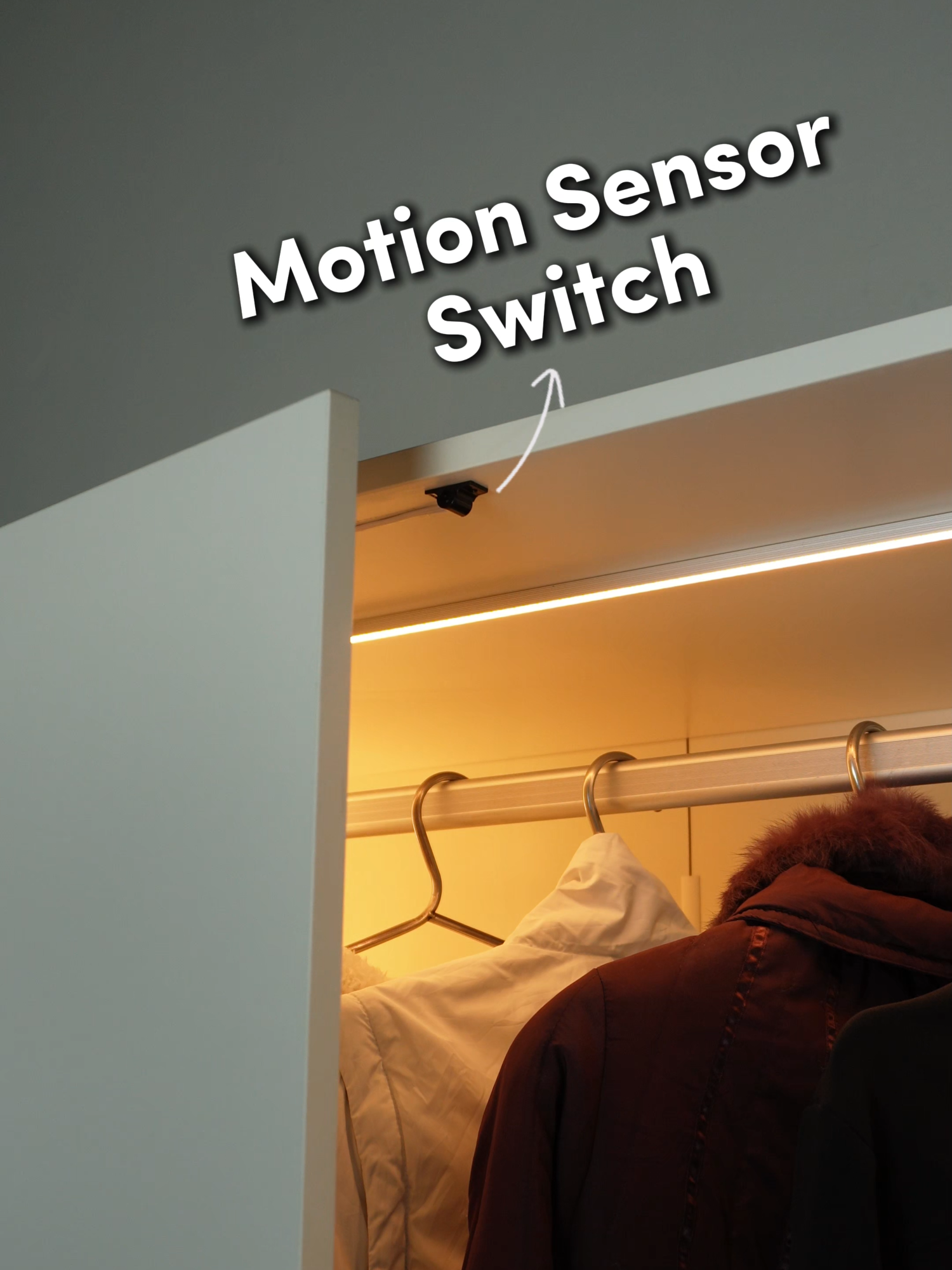 Motion Sensor Switch เซ็นเซอร์จับความเคลื่อนไหวบานประตูตู้ #ไฟเส้นled #ไฟเส้นตกแต่งห้อง #แต่งห้อง #ตู้เสื้อผ้า#ไฟอัตโนมัติ #ไฟอัตโนมัติเซนเซอร์