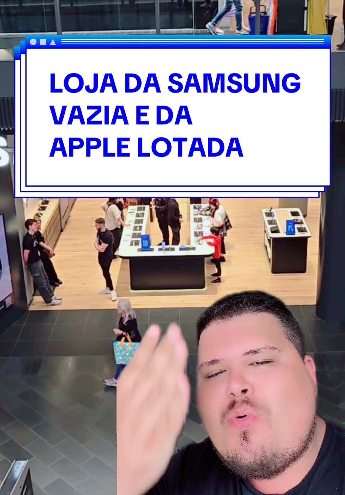 Loja da Samsung vazia e loja da Apple lotada! O que isso quer dizer? Nada… #iphone #celular #celulares #smartphone 