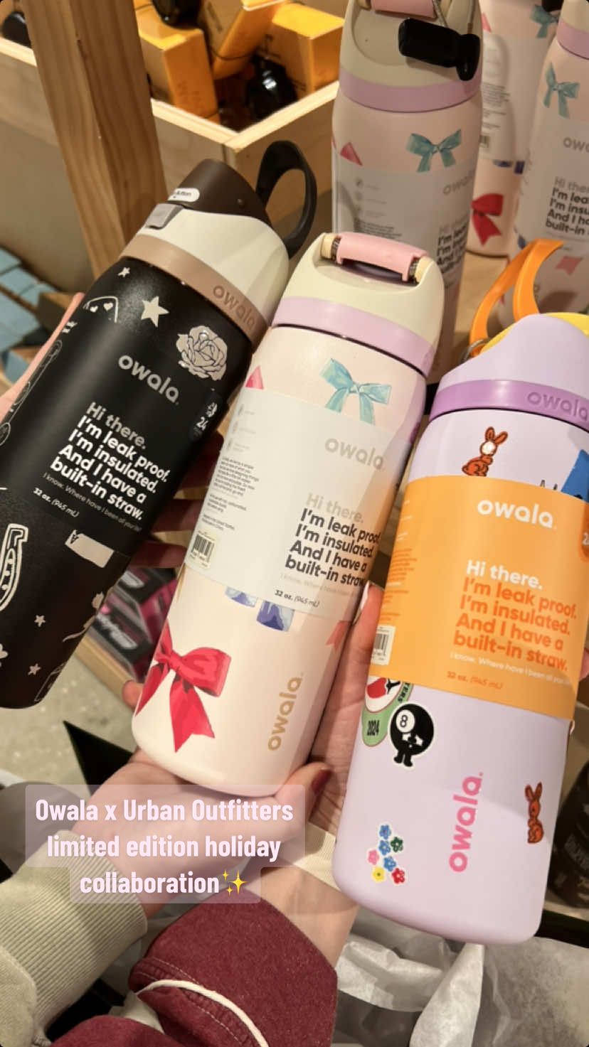 I got my hands on the limited edition @owalalife x @Urban Outfitters black friday bottles! I got the western themed bottle and it was $38 (they limited sales to three cups per customer). Hope you can find them at your stores today🎀✨  #owalawaterbottle #owalafreesip #urbanoutfitters #owalaxurbanoutfitters #limitededition #blackfriday #blackfridaydeals 