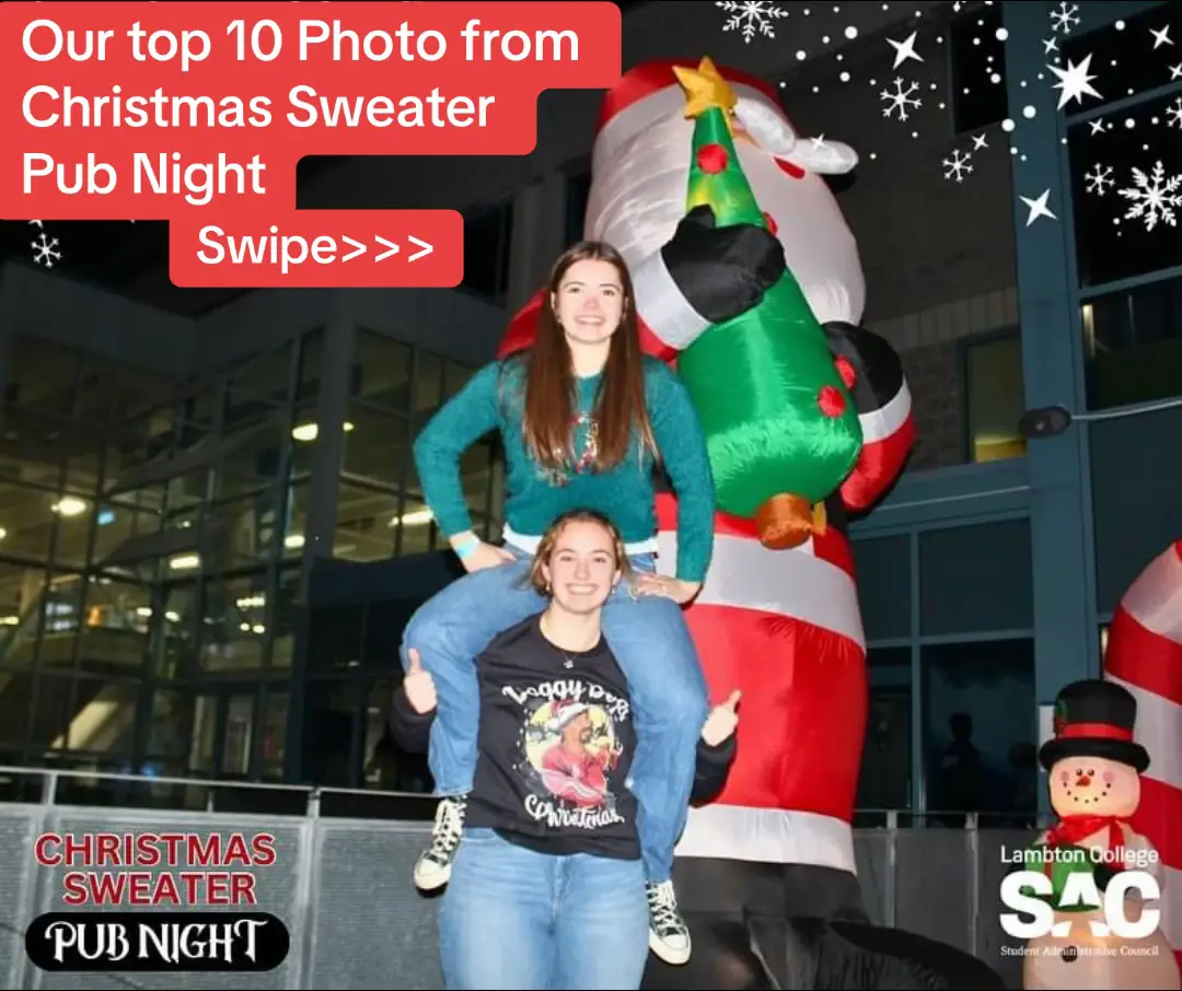 Lambton College SAC hosted our Christmas Sweater Pub Night last night! Here are our favourite photos!❄️🎄 #partyschool #christmasparty #party #partytime #uglychristmasweaters #collegechristmas #christmas 