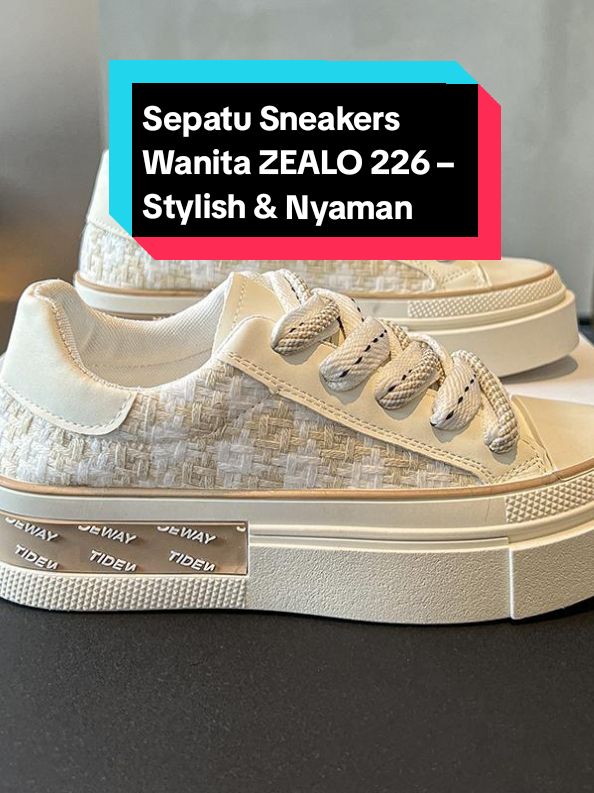 Sepatu sneakers wanita ZEALO 226: ringan, nyaman, dan stylish! Cocok untuk semua musim dan segala aktivitas. Jangan lewatkan kesempatan tampil kece dengan harga terjangkau! Klik keranjang kuning sekarang! 🛒👟 #SepatuSneakersWanita #SneakersZEALO226 #SepatuStylishWanita #OOTDWanita #SneakersAllSeason #FashionWanita #promoguncang1212 #wibgajian #gebyarbelanjadesember 