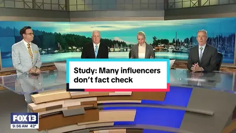 A study found that a significant amount of influencers don’t fact check before they post things online. #influencers #tvnews #tvanchor #news #newsanchor 