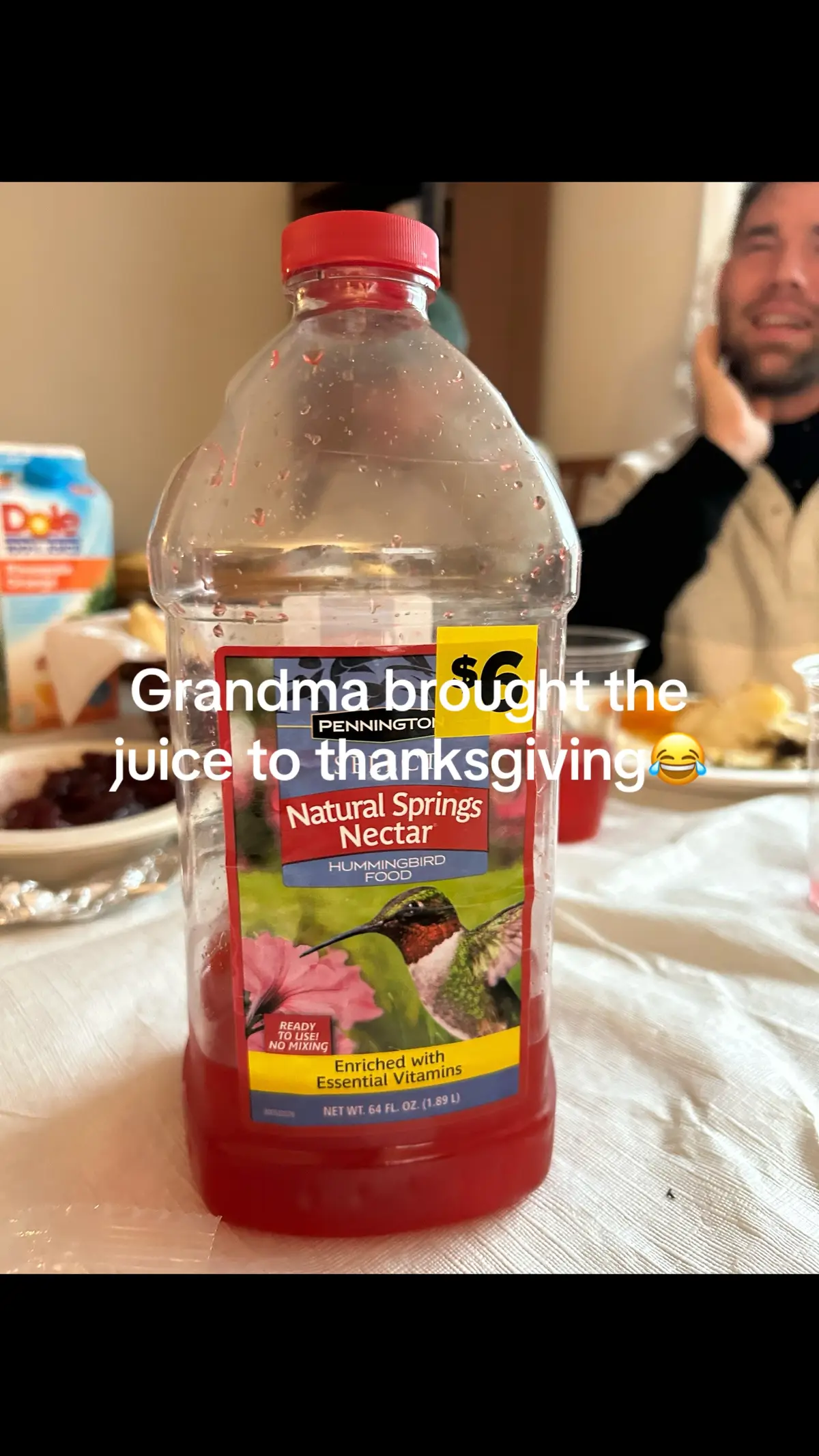 Thanksgiving 2024 😂😂😂  Grandma got the juice covered 