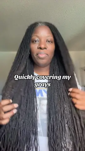 Evevry 6 weeks, before I get my hair retightened, I color my grays. I love this product. #fyp #sisterlocks #locs #naturalhair #hairdyeshampoo #over40 #womenover40 