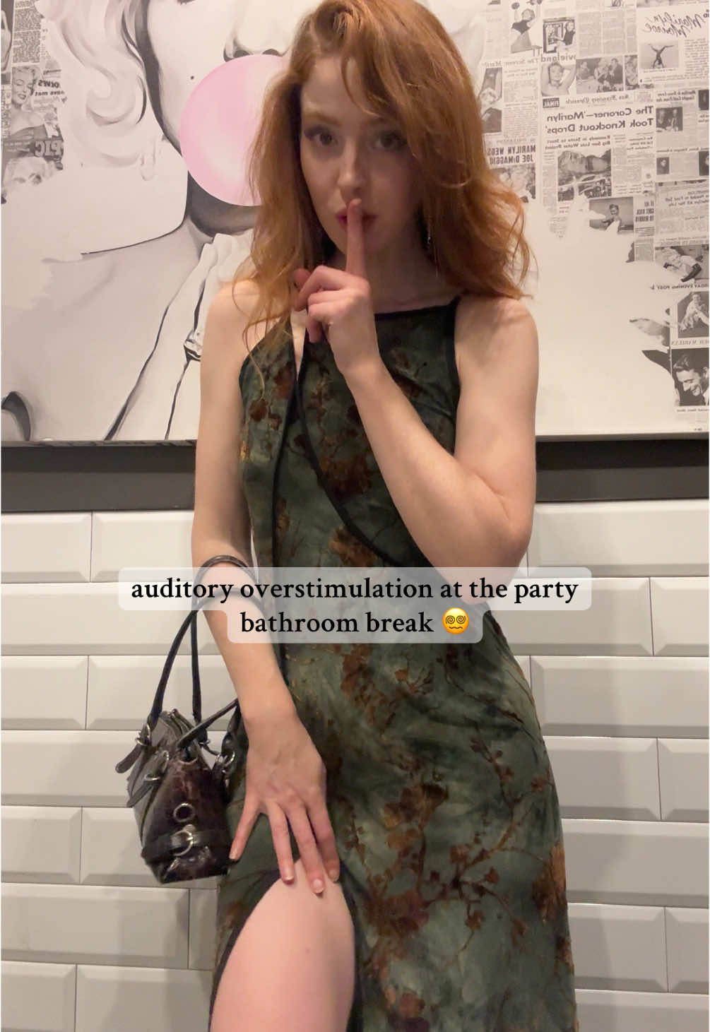 Meet me in the bathroom no but fr i just need to decompress for a minute #adhd #overstimulatedbrain #auditoryprocessing #neurospicy #introvertsbelike #gingers #redhairgirl 