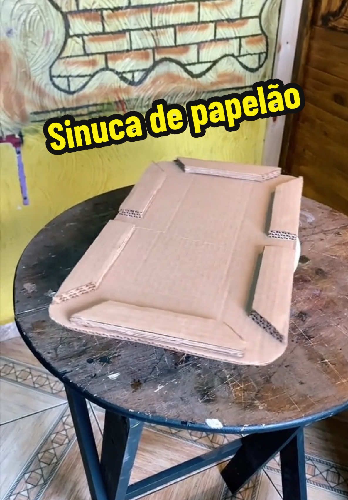 Sinuca simples #artesanato #papelão 