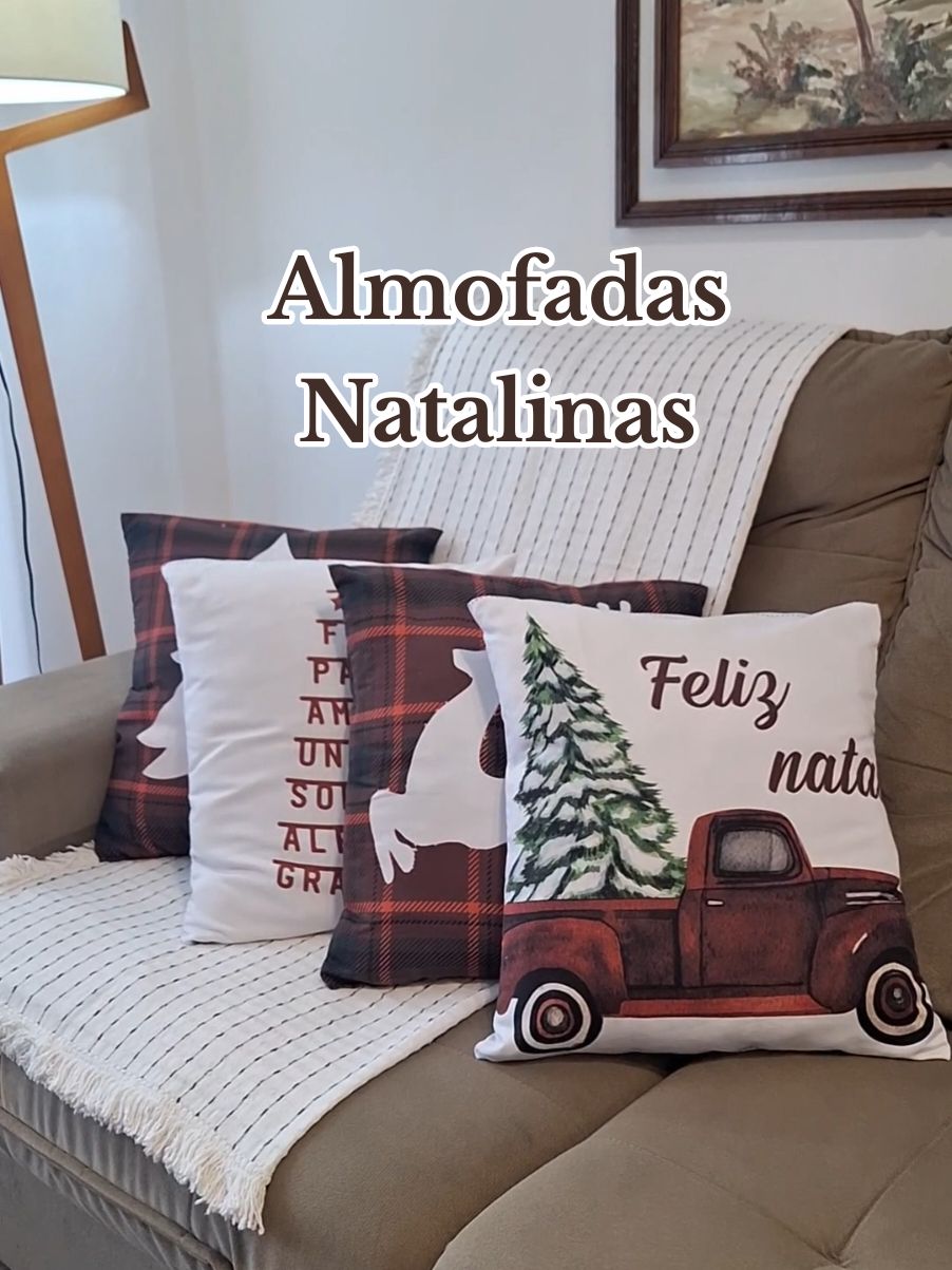Almofadas Natalinas com o preço bem baratinho na shopee. #natal #decoracaodenatal #almofadas #casadecorada #achadinhos #achadinhosdashopee 