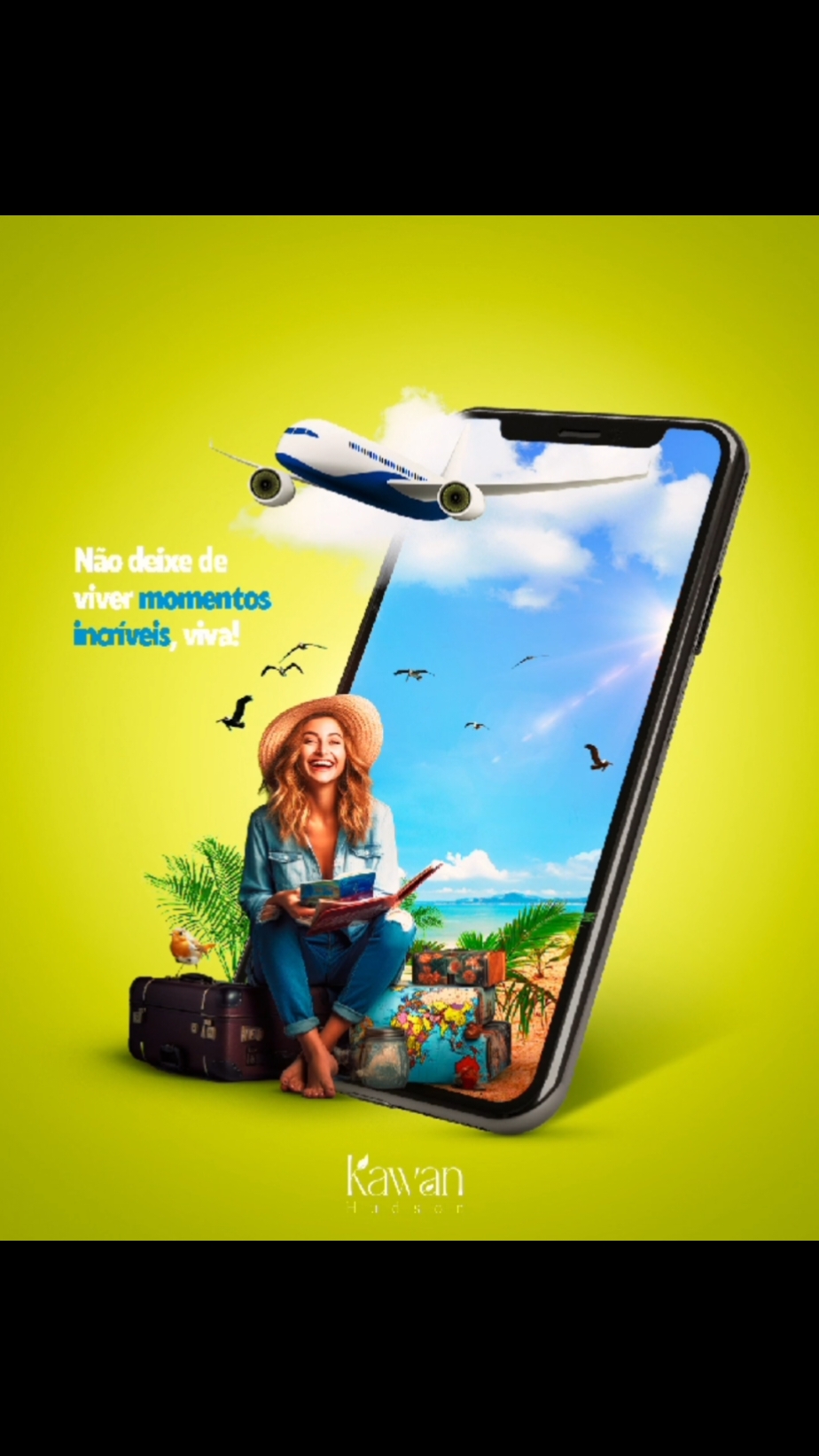 Modelo de Criativo para uma campanha de publicidade de uma agência de Viagem! 🧳✈️ #designgrafico #branding #identidadevisual #agenciadeviagens #viagem #estrategiasdemarketing 