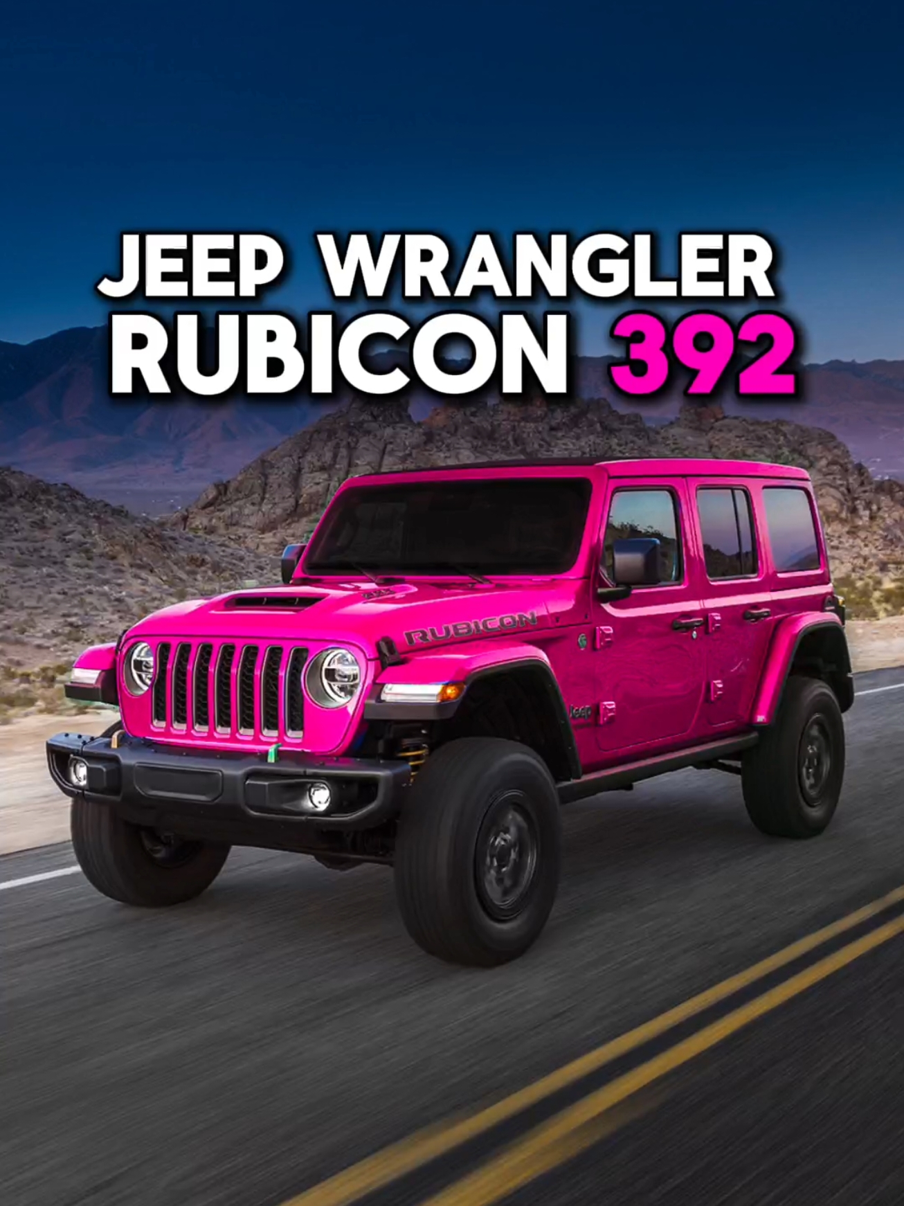 Send this video to your parents because the Jeep Wrangler 392 is the best first car your kid can get! 🐂 . . . . #Jeep #Wrangler #JeepWrangler #392Hemi #Mopar #Pink #FirstCar 