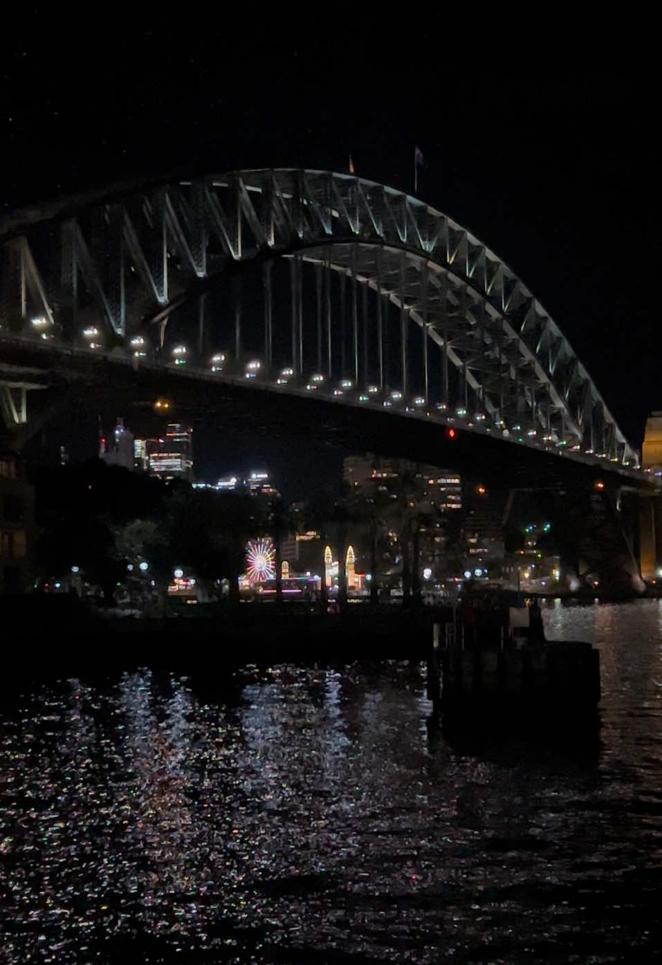 This must be the most beautiful bridge I have ever seen at night  with fantastic atmosphere surrounding Sydney Harbour ##sydney##night##view##views##city##travel##traveltiktok##travelling##traveller##explore##enjoy##fun##music##lights##traveltok##traveltips##walk##amazing##bridge