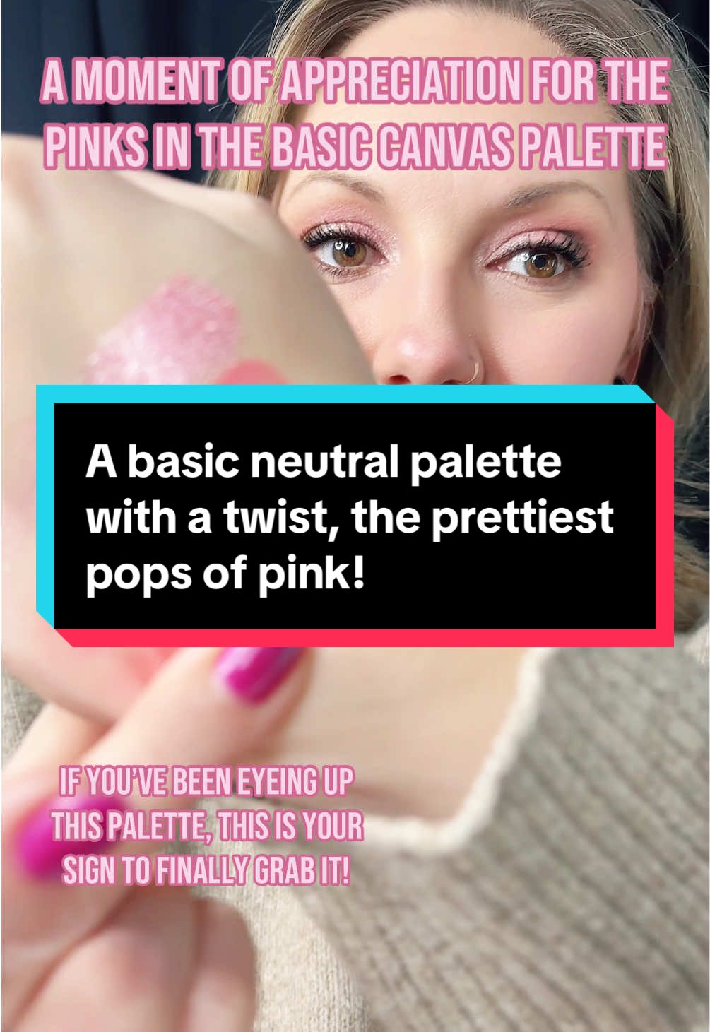 @Painted made the perfect basic neutral palette with a twist and I LOVE the added pops of pink!  Basic Canvas has 24 beautiful shades of vibrant, buttery mattes that blend like a dream…and the SHIMMERS?!  Obsessed! #paintedbyjamescharles #paintedbasiccanvas #basiccanvaspalette #neutralpalette #eyeshadowpalette #tiktokshopblackfriday #tiktokshopcybermonday #TTStakeover  @omgmeghanleigh  @omgmeghanleigh 