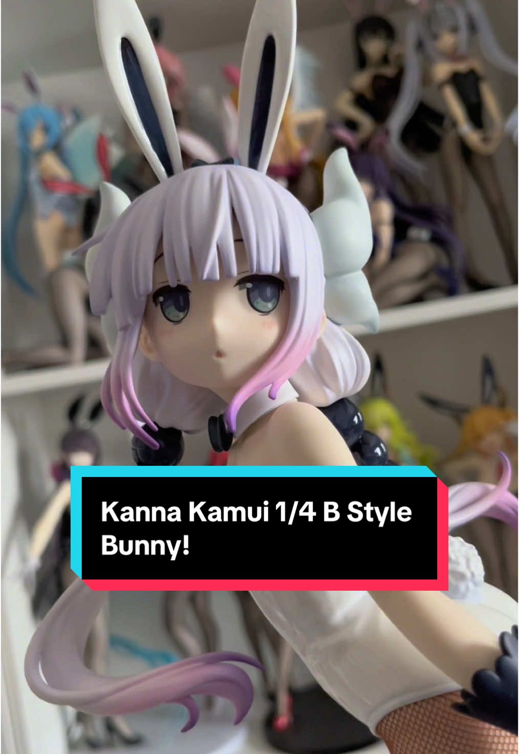 Figure Unboxing! Miss Kobayashi’s Dragon Maid Kanna Kamui 1/4 Scale by Freeing! Kanna joins the other dragon maids as a cute bunny! Personally I think her bunny came out pretty cute. Her fishnets are a unique shade of brown compared to the usual bunny figure. #anime #animegirl #animefyp #uwu #misskobayashisdragonmaid #dragonmaid #kannakamui #figurecollection #figurecollector #animefigures #animefigure