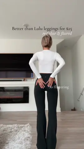 The BEST no front seam leggings and flared leggings! ❤️✨ #leggings #nofrontseam #flarepants #flaredleggings 