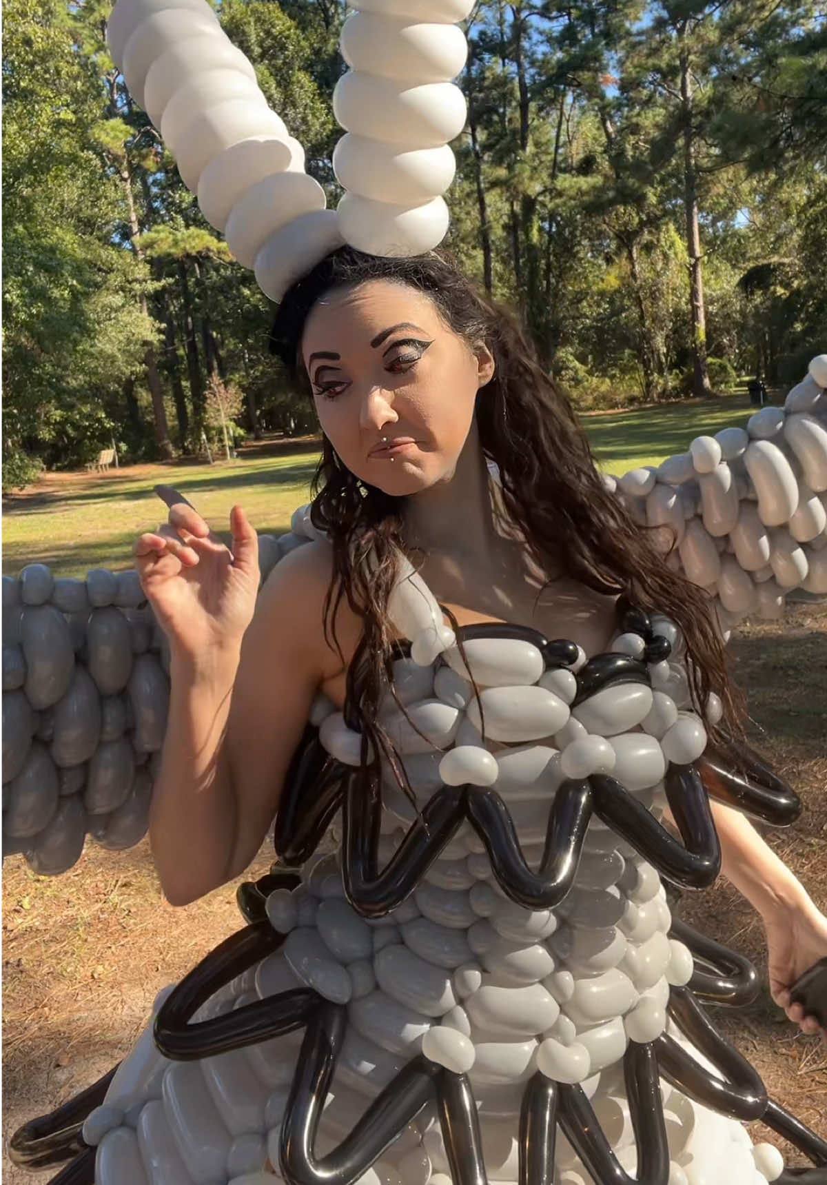 We are all emotionally damaged to some extent. #BalloonCosplay #BalloonDress #HoustonCosplay #HoustonCosplayer #Cosplay #Cosplayer #CosplayGirl 