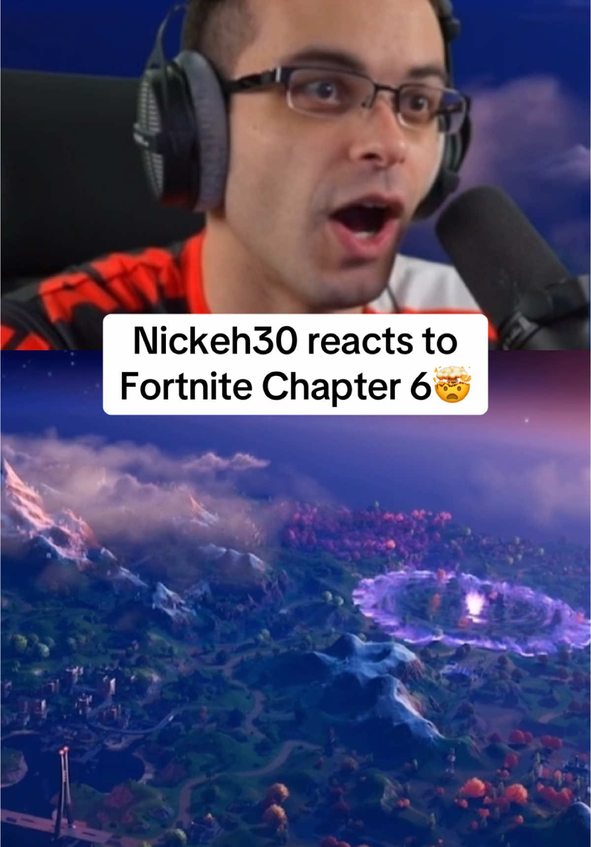 Chapter 6 Fortnite Nickeh30 reacts to Fortnite trailer😳 #fortnite #fortnitebr #fortniteclips 