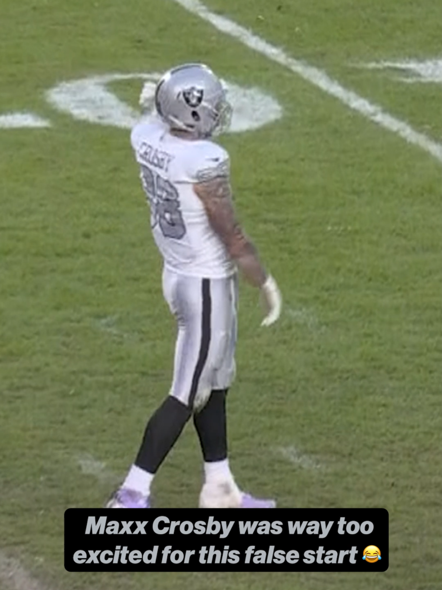 i wanna see every DE doing false start cellies by this time next week #nfl #nfltiktok #nflfunny #lasvegasraiders #maxxcrosby