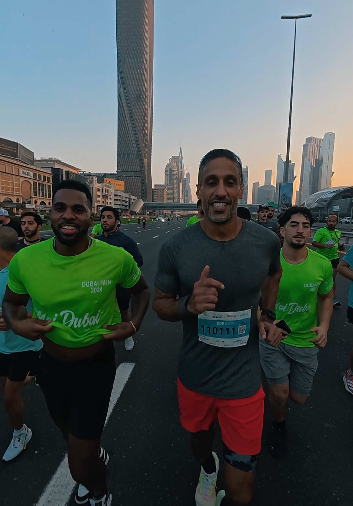 That time I ran a 10K with his highness in Dubai 👑 @Dubai Fitness Challenge 