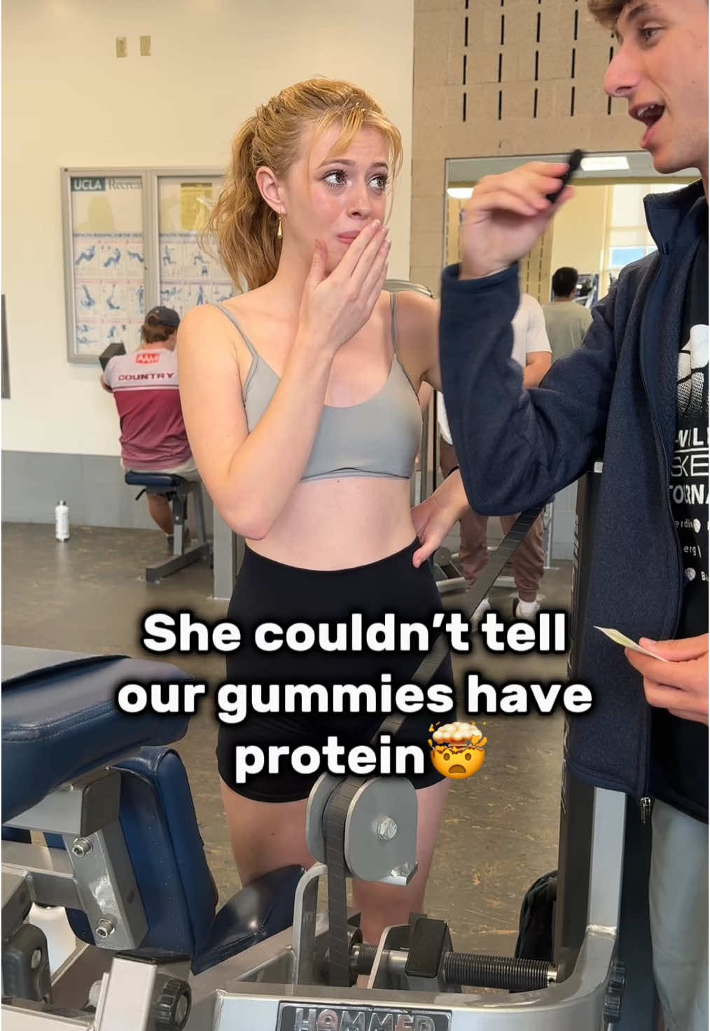 We created the best tasting protein snack 💪 #proteincandy #protein #streetinterview #ucla 